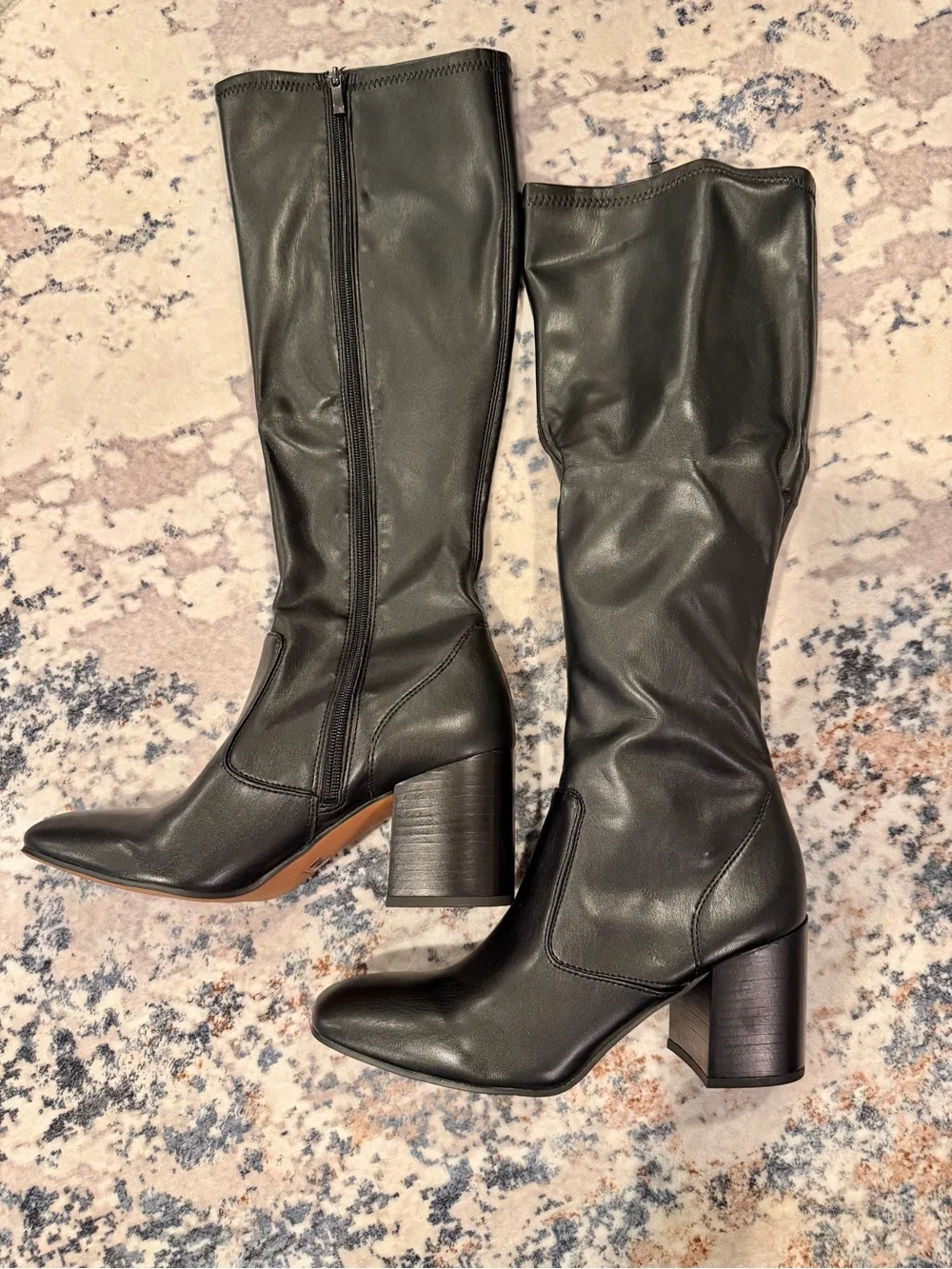 Franco Sarto Talfer Black Knee High Boots 10